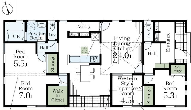 【間取り】 | Livele Garden.S　加須市日出安　新築戸建　全3棟　2号棟