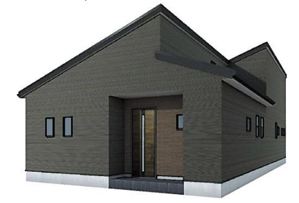 【外観パース】 | Livele Garden.S　加須市日出安　新築戸建　全3棟　2号棟 | 2号棟