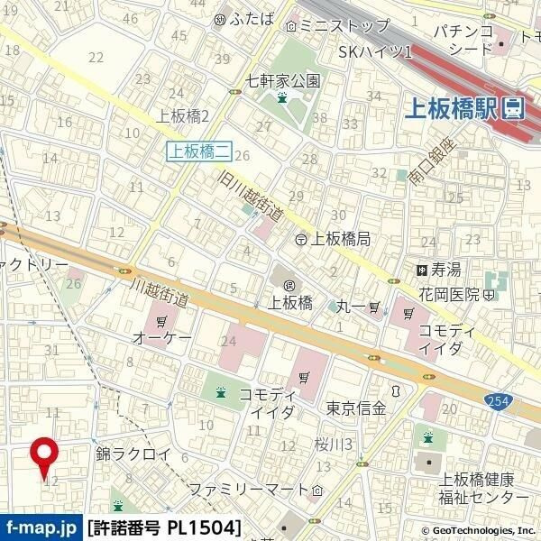 スカイコート練馬の地図