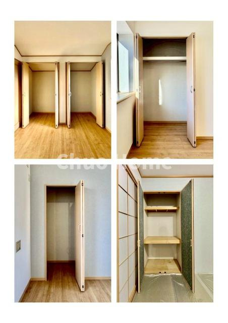 葛飾区東水元2丁目中古住宅の収納|居室にはクローゼットを完備し、自由度の高い家具の配置が叶うシンプルな空間です。お子様の成長と必要になる子供部屋を与えるにはぴったりの間取りですね。