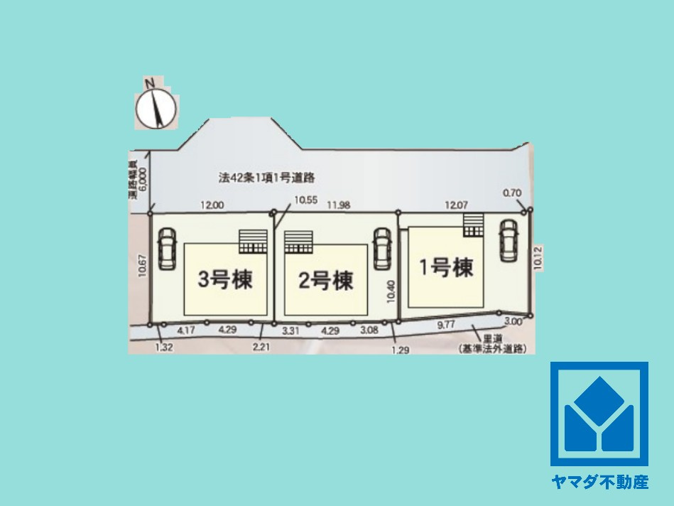 大津市雄琴５丁目　第25　1号棟の区画図