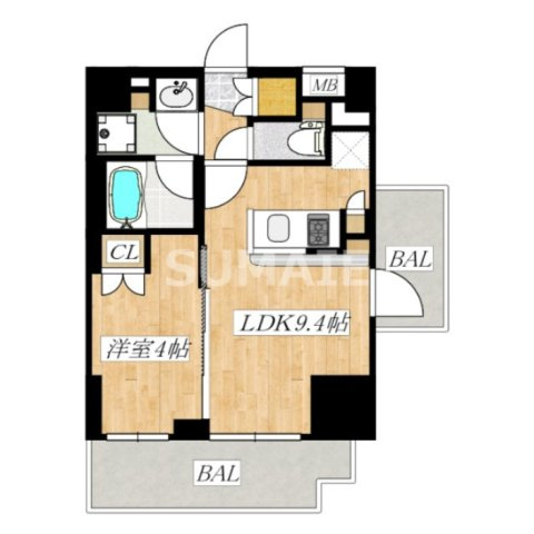 パークアクシス西巣鴨の間取り|広めのＤＫでカウンターキッチン