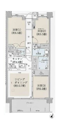 レーベンハイム若葉ブライトマークスの間取り