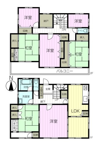 西岡本７丁目　中古戸建の間取り