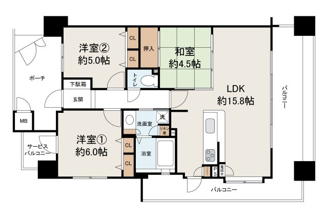 グランアッシュ天美駅前の間取り