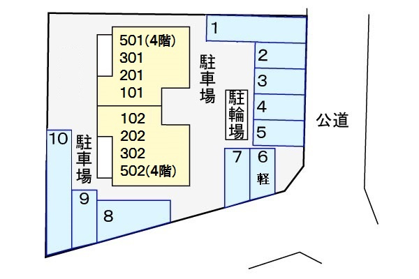 ウイングコートの区画図