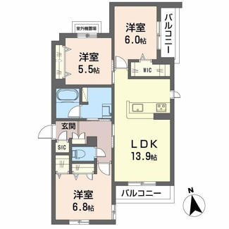 【間取り】 | シャーメゾン　伽羅橋