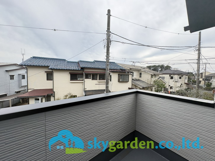藤沢市片瀬8期　新築戸建のバルコニー|陽当たり良好なバルコニーです