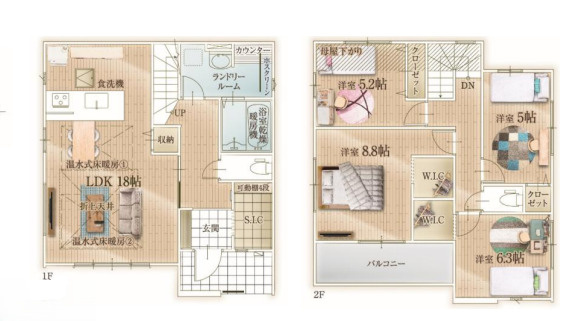 藤沢市片瀬8期　新築戸建の間取り