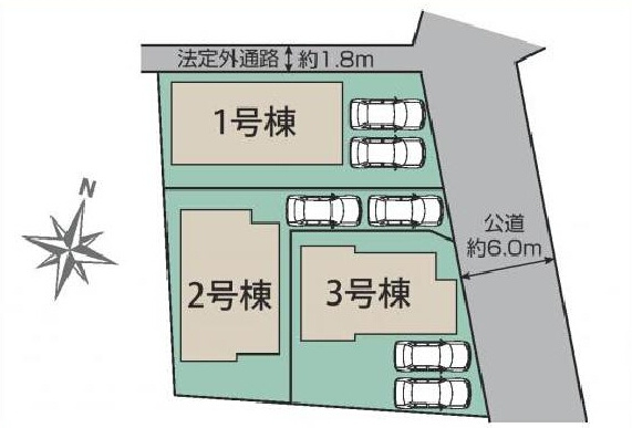 東村山市多摩湖町１丁目 西武新宿線 西武園駅 新築戸建の区画図