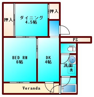 【間取り】 | ビレッジハウス立江