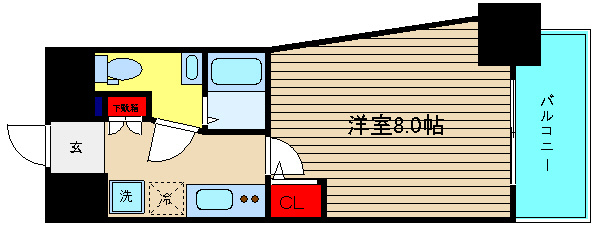 ラシュレエグゼ難波南の間取り