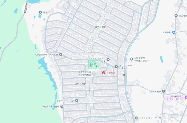 河内長野市緑ケ丘北町　第1期　新築一戸建ての地図