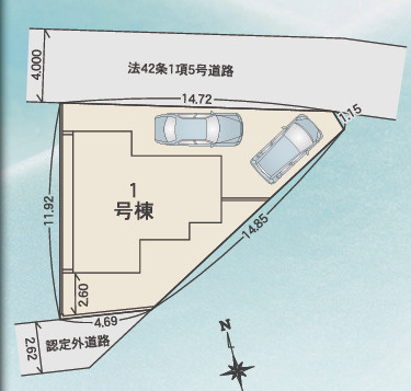 【区画図】 | 座間市相武台2丁目　新築戸建て　全１棟【仲介手数料無料】 | 【仲介手数料無料でご紹介可能です】大樹不動産