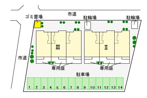 ドルフ・サンフラワー Ⅱの区画図