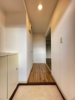 【玄関】 | アクティ宮崎台 | 玄関から室内への景観です！右手にダイニングキッチン、左手に洗面所・浴室があります♪