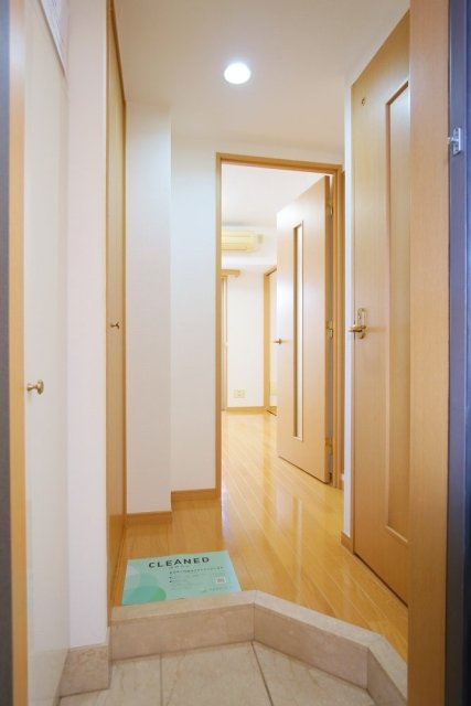 スカイコート市ヶ谷柳町の玄関