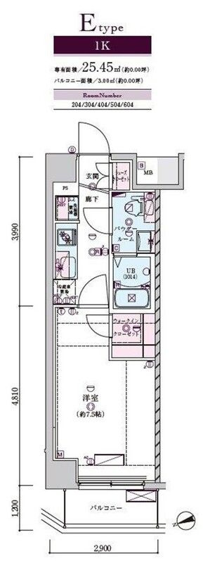 ジェノヴィア蒲田Ⅱスカイガーデンの間取り
