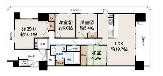 堺市南区新檜尾台　ディーレスティア堺・光明池の間取り