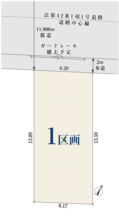 板橋区赤塚6丁目　建築条件無し売地の土地図|区画図

現地ご見学希望・資料請求などお気軽にお問い合わせ下さい！
03-5990-5201