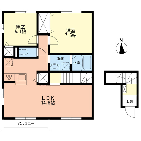 リアン湘南の間取り