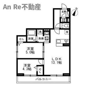 川口市戸塚２丁目のアパートの間取り