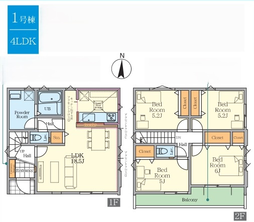 松戸市栄町西1期の間取り|1号棟外観・完成済み内覧可能です！