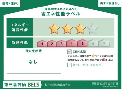 松戸市栄町西1期の省エネ性能ラベル|省エネ性能ラベル・ZEH水準