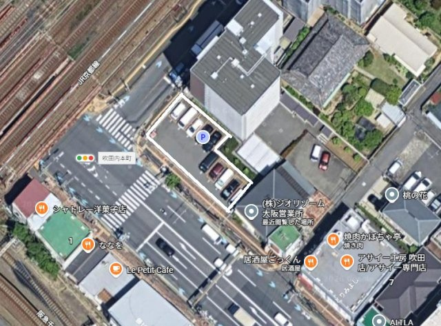 吹田市内本町　ロードサイド土地の地図