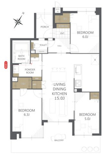 【間取り】ＪＧＭヴェルデ春日2番館 