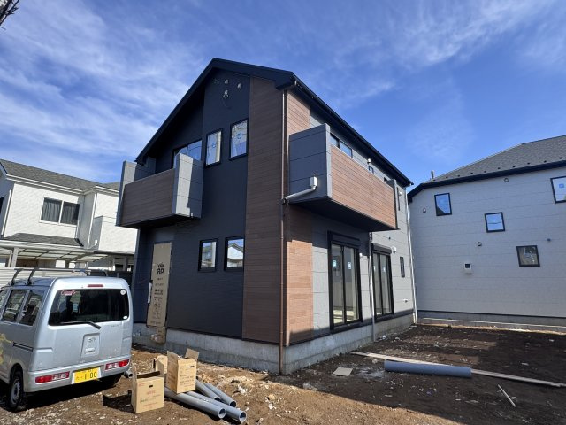 松戸市栄町西1期の外観|3号棟外観・2月10日撮影・もうすぐ完成！