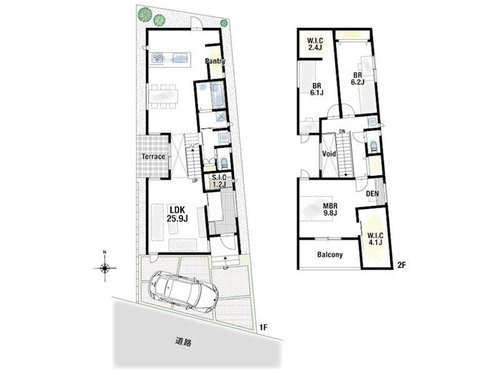 西宮市若草町２丁目新築戸建の間取り