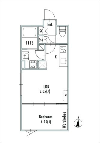 グランパセオ大崎戸越銀座Ⅰの間取り