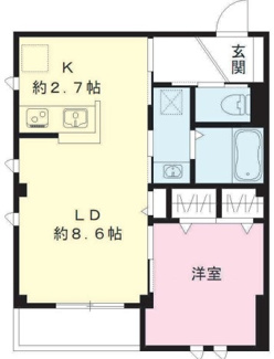 【間取り】 | Ｂｌａｎ　ｃｕｂｅ　戸越公園 | 間取りです。