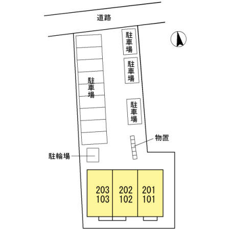 モアリエⅢ号館の区画図