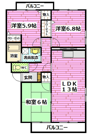 クレアシオン大町の間取り