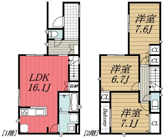 【間取り】 | Kolet稲毛萩台町