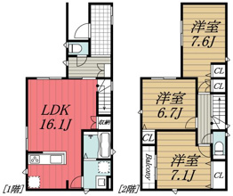 【間取り】 | Kolet稲毛萩台町