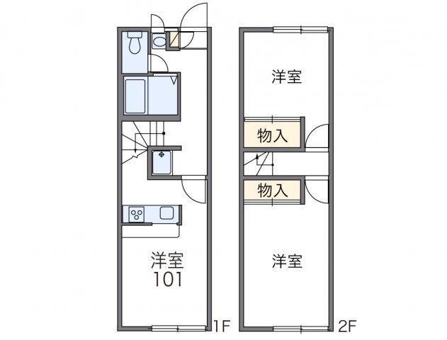【間取り】 | レオパレスソレイユ | 画像2