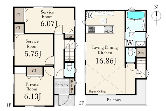 北区堀船3丁目 全2棟 2号棟の区画図|東側約4.0ｍ道路に面する全2棟