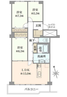 【間取り】 | 千里台スカイハイツA棟