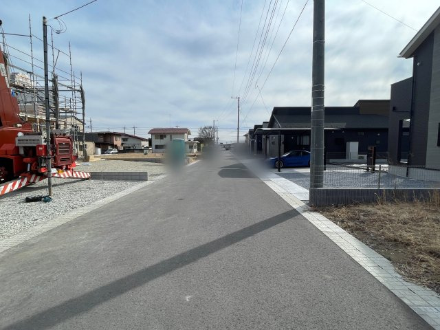 新築戸建・新築建売　那須塩原市春日町第1　埼玉小・厚崎中の前面道路含む現地写真|近隣の方が利用する道路になりますので車通りも落ち着き安心して生活ができます！