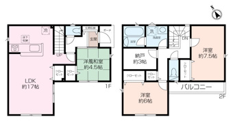 全居室収納付き、納戸付きの収納豊富な3LDKです。
