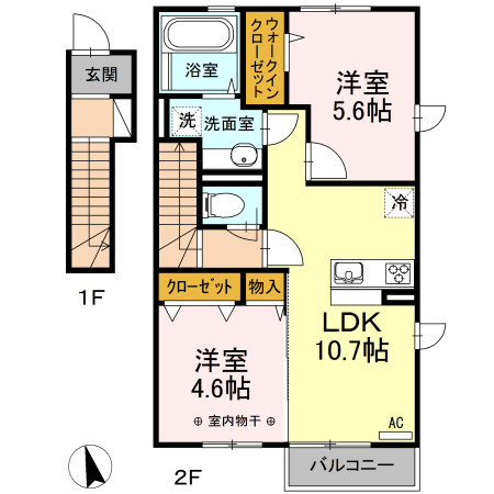 クローバー Ｂの間取り