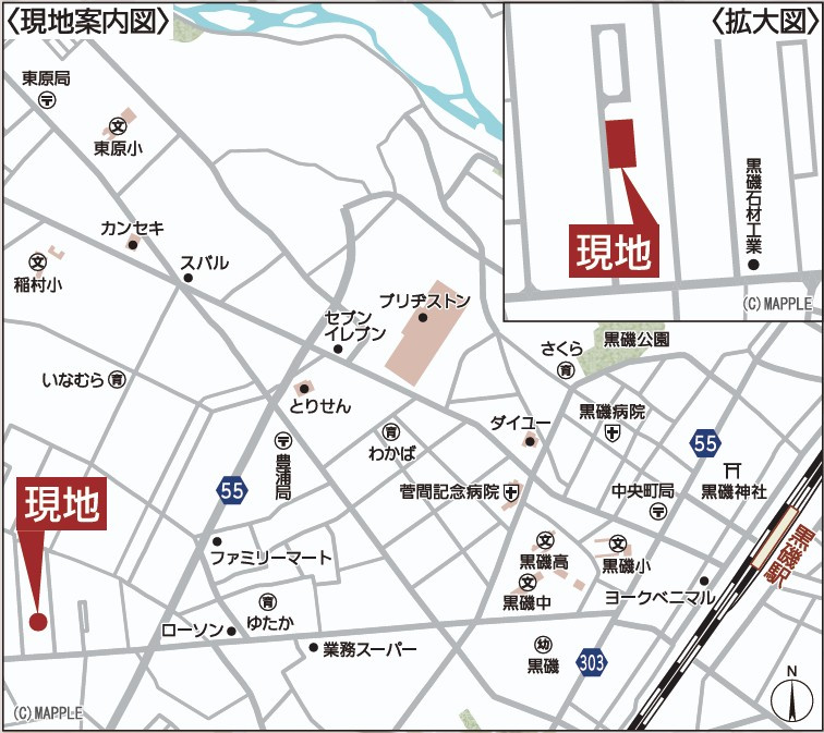 新築戸建・新築建売　那須塩原市春日町第1　埼玉小・厚崎中の地図