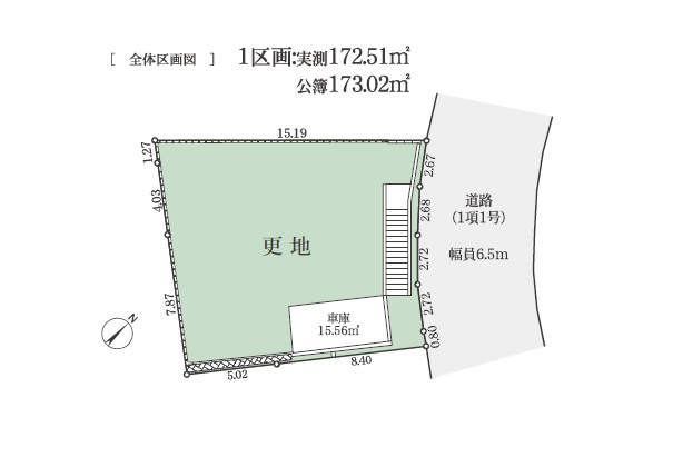 青葉区榎が丘土地【建築条件なし】の土地図