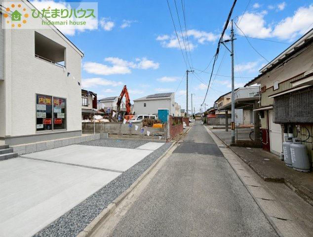 郡山市亀田２丁目第２　新築戸建　3号棟の前面道路含む現地写真|閑静な住宅地で叶える穏やかな新生活☆彡