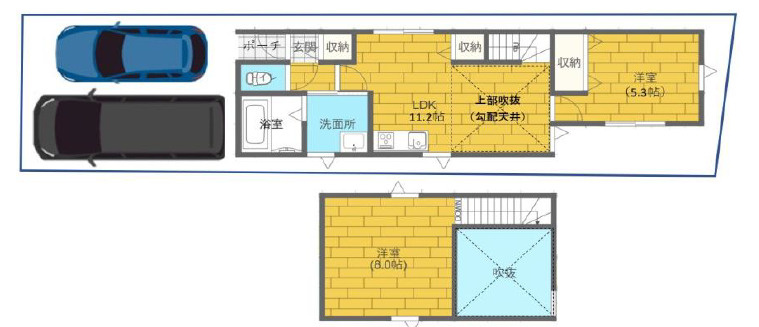 明石市二見町西二見（全１）未入居戸建の間取り|1SLDKです。
