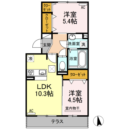 ピラール菊陽 Ⅰ棟の間取り