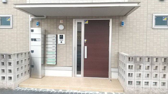 ピラール菊陽 Ⅰ棟のエントランス